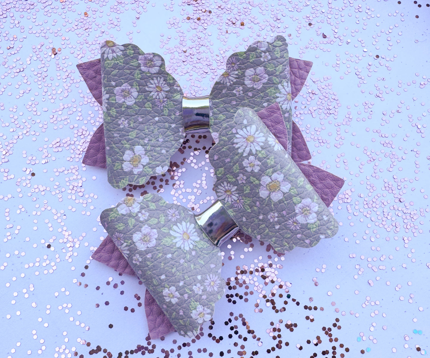 Grey Floral Piggies