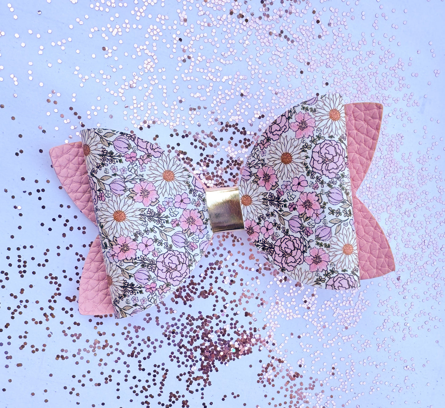 Pink Floral Bow