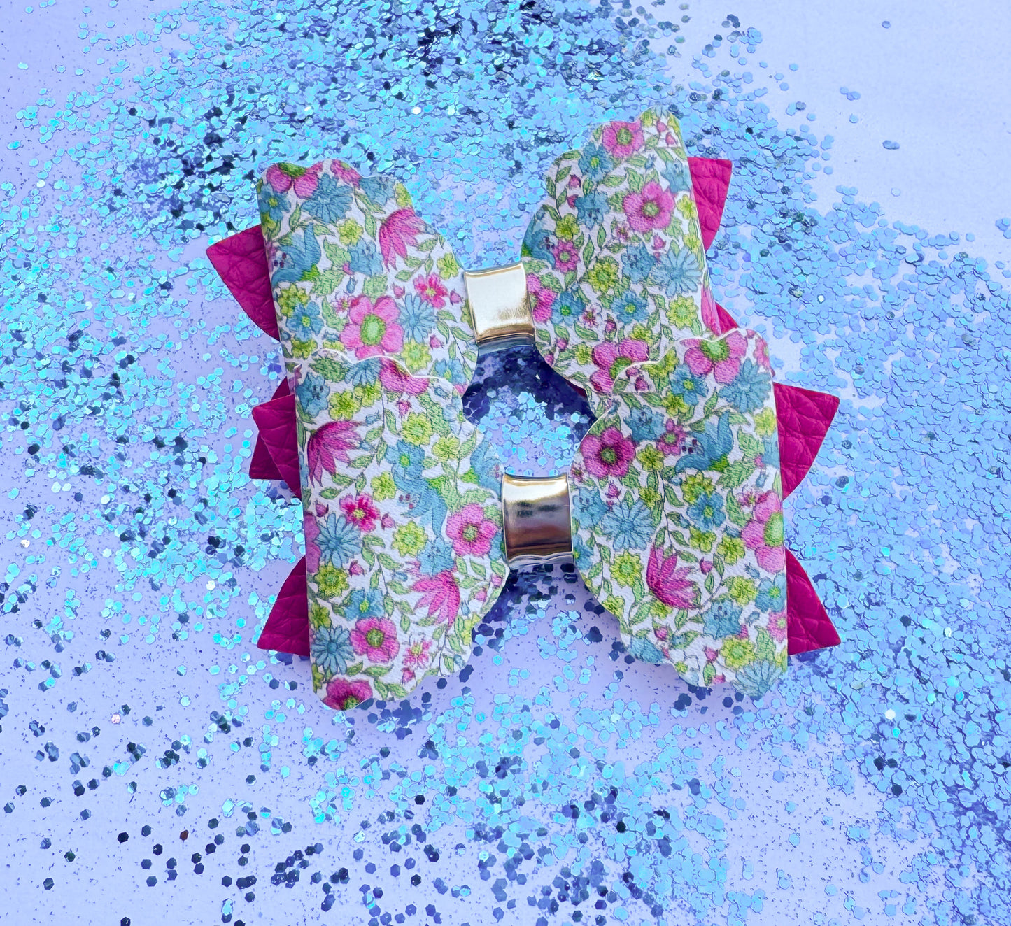 Colourful floral piggies