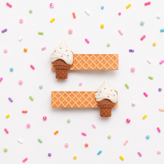 Sprinkle Sundae Clip Set (2)