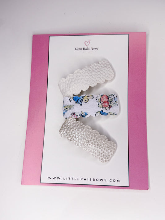 Easter Rabbit Snapclip Trio