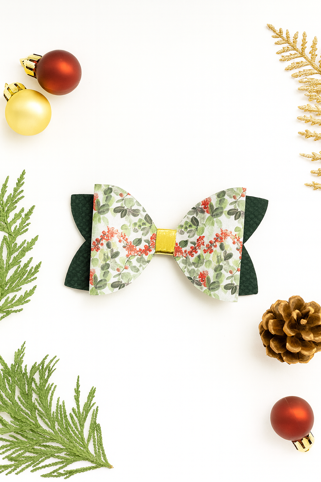 Holiday Holly Bow