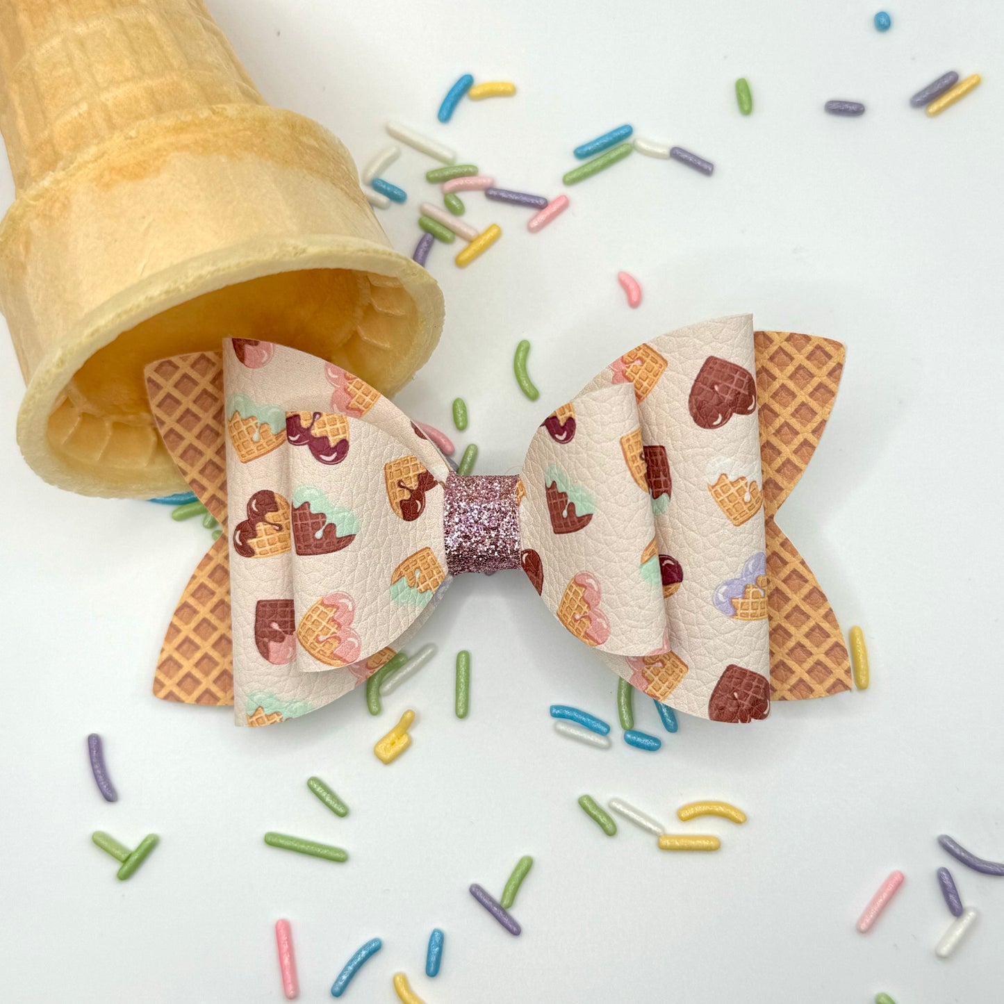 Waffle Cone Bow